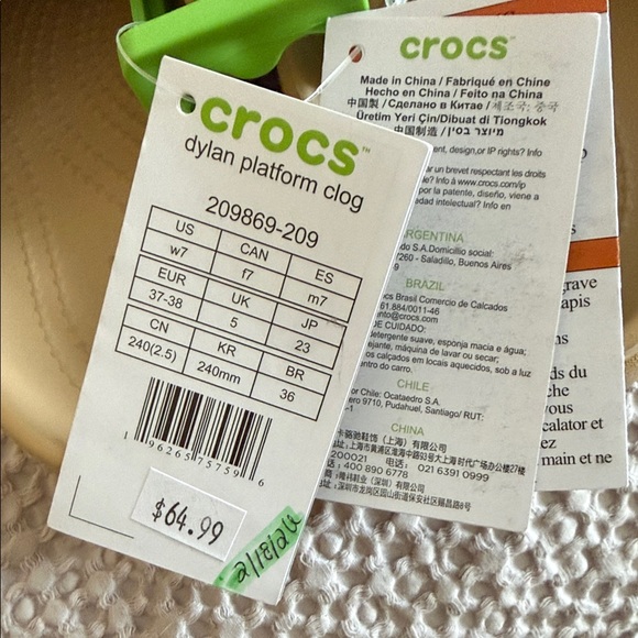 CROCS Dylan Platform Clog in Tan/Beige - Picture 4 of 6